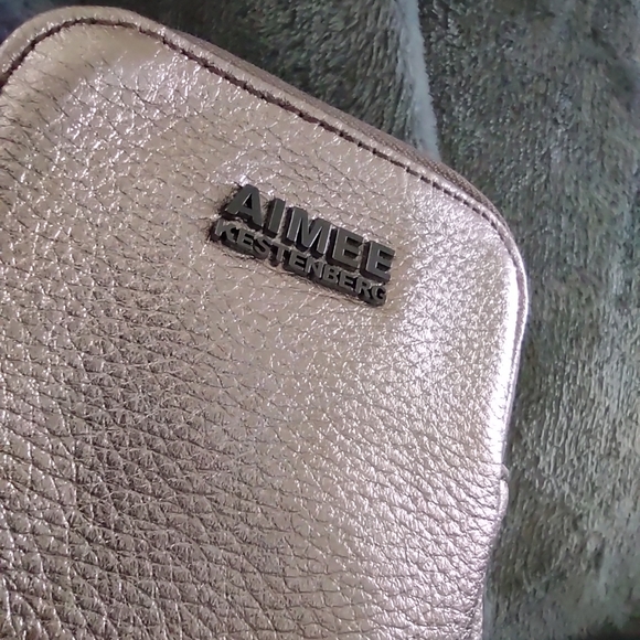 Aimee Kestenburg Pink Metallic Just Saying Crossbody Purse - Picture 12 of 13